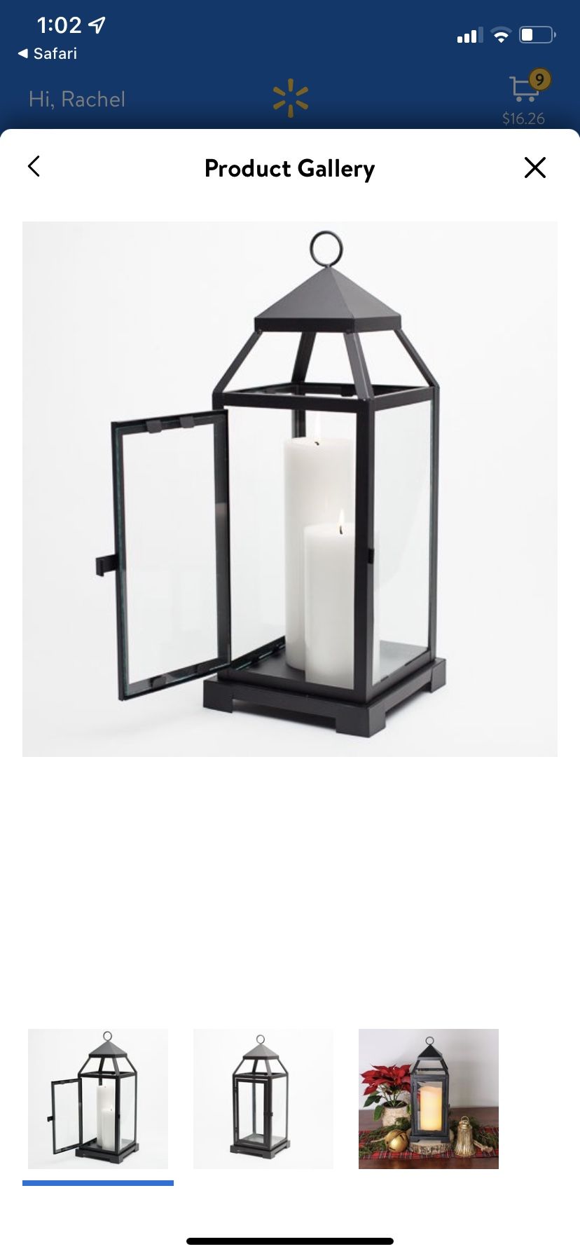 Richland Large Contemporary Metal Lantern