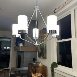 Chandelier and 3 Pendants 