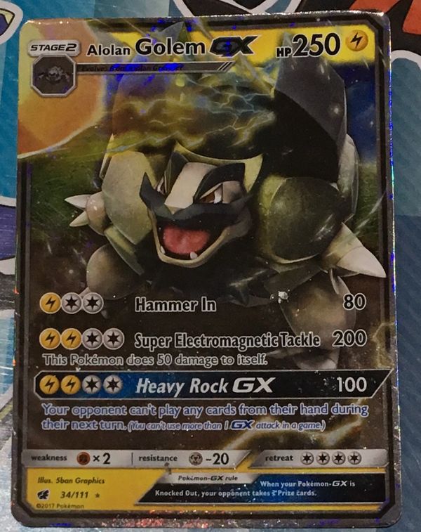 Alolan Golem Pokemon Card