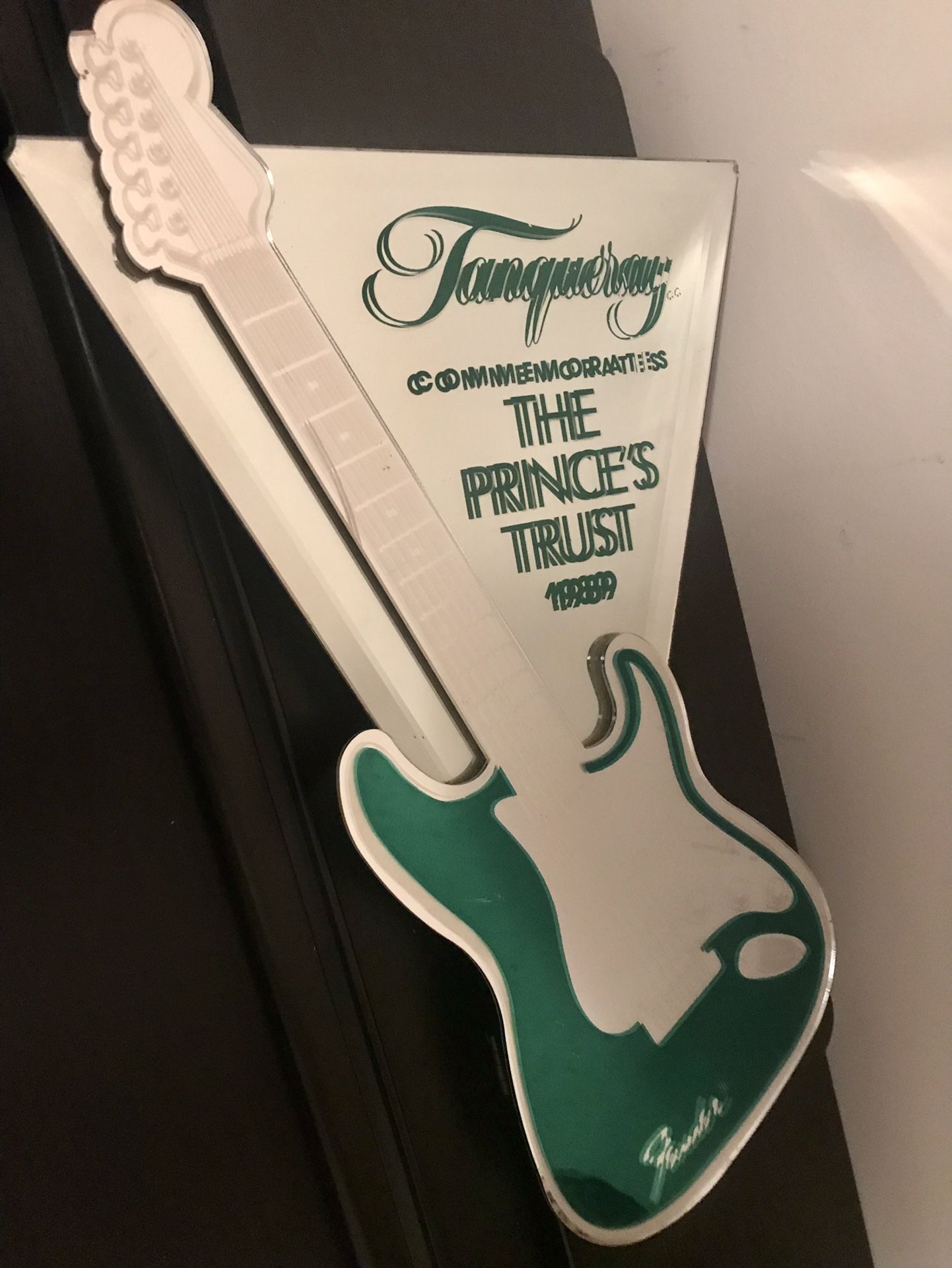 Rare 1989 Fender Stratocaster Guitar Princess Trust Tanqueray Commerates