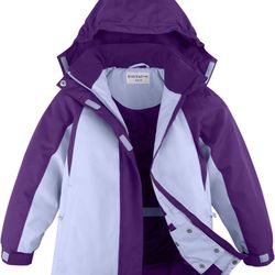 Warm Winter Snow Coat,Hooded Fleece Outwear,Windproof RainCoat