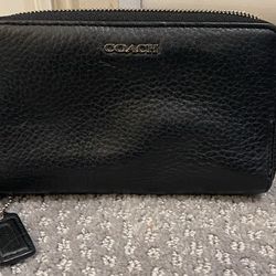 Coach Pebbled Leather Wallet