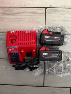 Milwaukee m18 2 battery xc5.0 and charger