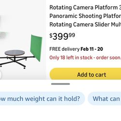 Panorámica Platform Rotation Camara