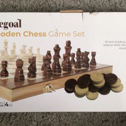 Juegoal Wooden Chess Game Set