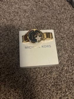 Michael Kors Gold-Tone Watch with Star Dial
