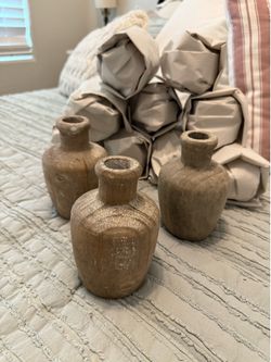 Wooden vases