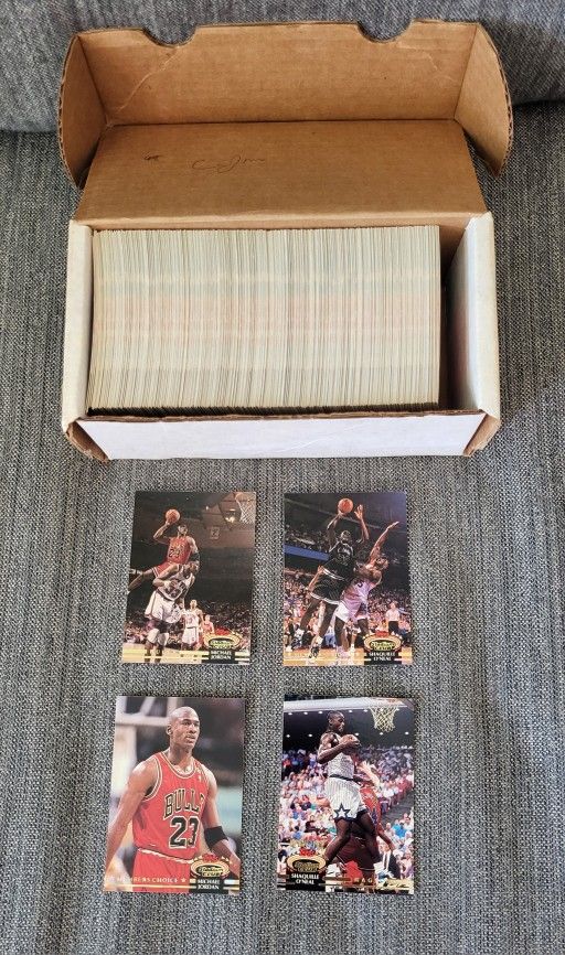 1992 Topps Stadium Club Basketball Card Complete Set Series 1 and 2 Michael Jordan Shaq Rookie