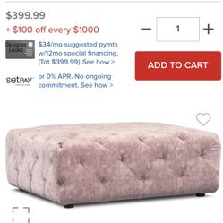 Pink Ottoman 