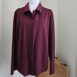 Talbots Women's Size 14 Burgundy Jacket/shirt 