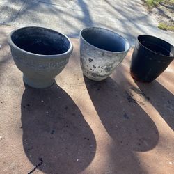 3 Planter Pots At 15 Dollar Each One