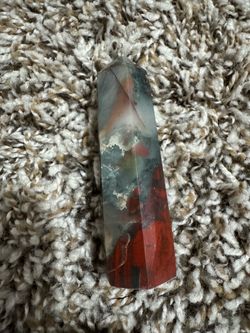 Natural Bloodstone Crystal Tower – Heliotrope Healing Stone Point
