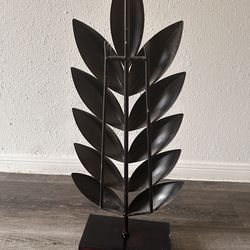 Modern Metal Leaf Table Decor Sculpture
