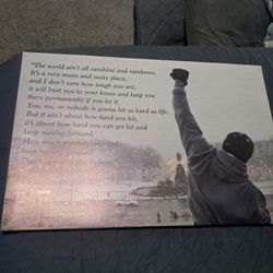Rocky Motivational Canvas
