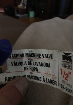 1/2” male washing machine shut off valve