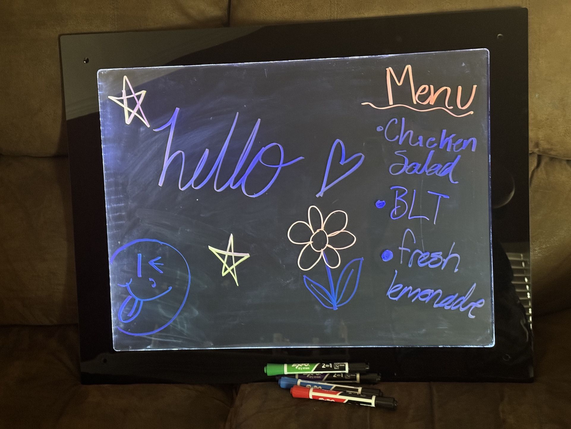 black plug in light up board
