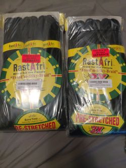 Rasta A fri pre- stretched silk braiding hair color #1