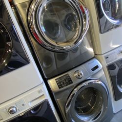 SAMSUNG XL WASHER DRYER SET ELECTRIC WORKS GREAT WARRANTY DELIVERY ETC.