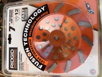 RIDGID 7" Diamond Cup Wheel