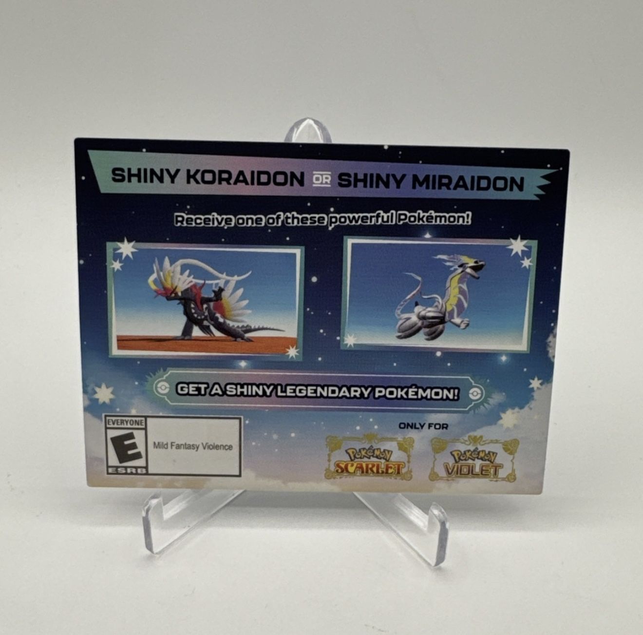 Pokemon Scarlet And Violet Code Card- UNSCRATCHED