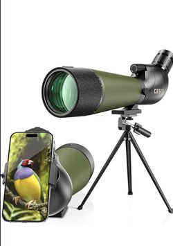 Updated 20-60x80 Scopes with Tripod, Carrying Bag and Quick Phone Holder - BAK4 High Defini