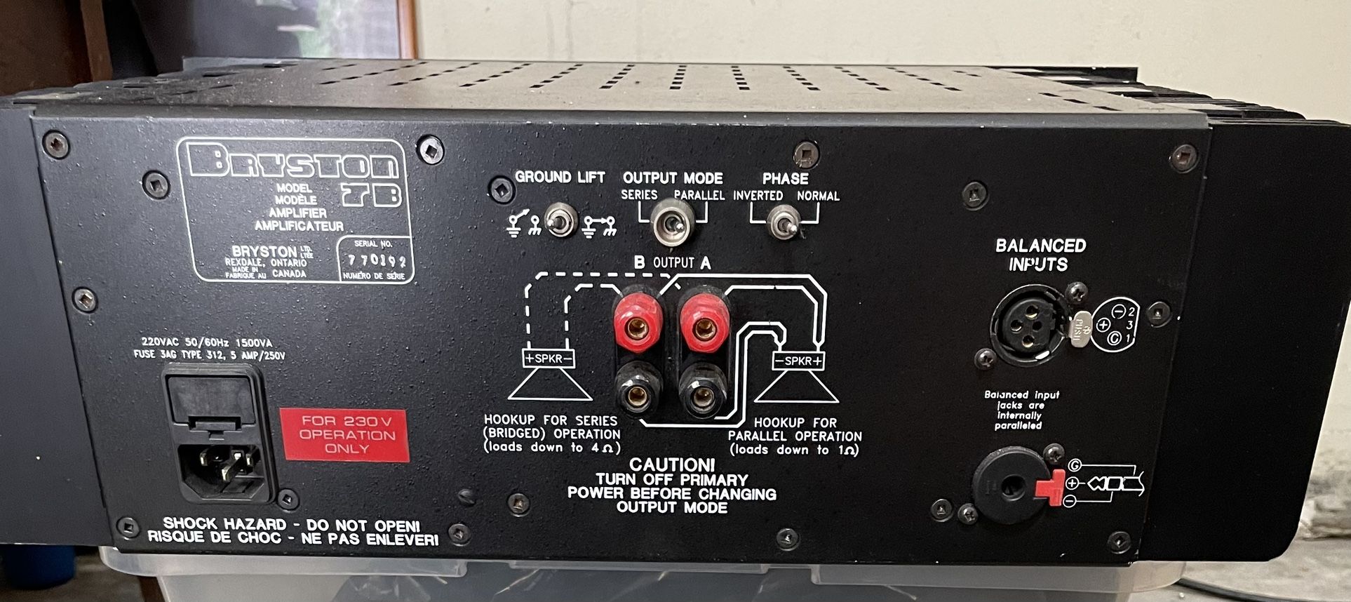 Bryston Amplifier