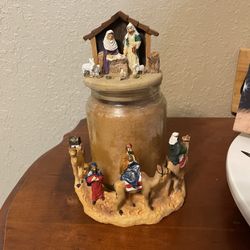 Nativity Candle Base And Topper Better Homes And Garden Mary Joseph Jesus Wisemen Sheep