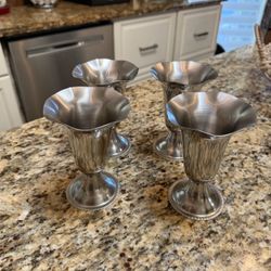 Vintage silver plated sherbet/ice cream flute cups