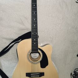 Ashthorpe 41” Acoustic-Electric Guitar – Cutaway – Great Sound – Includes Accessories