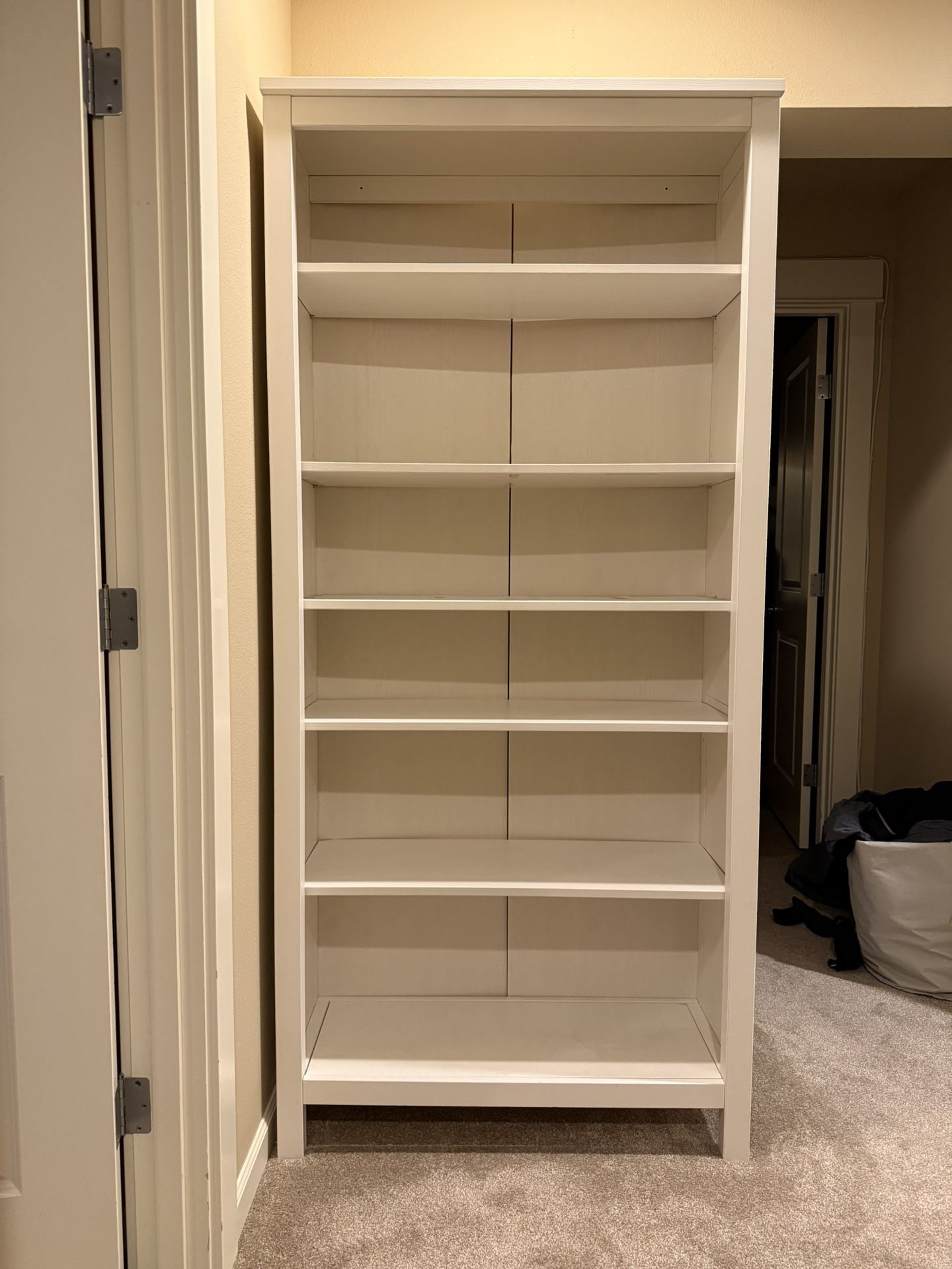 FREE White Bookcase 77.5”H 35.5”W 13.5”D