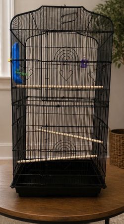 37” Tall Black Birdcage