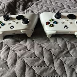 Xbox Wireless Controllers  -white Tested And Work Perfect 