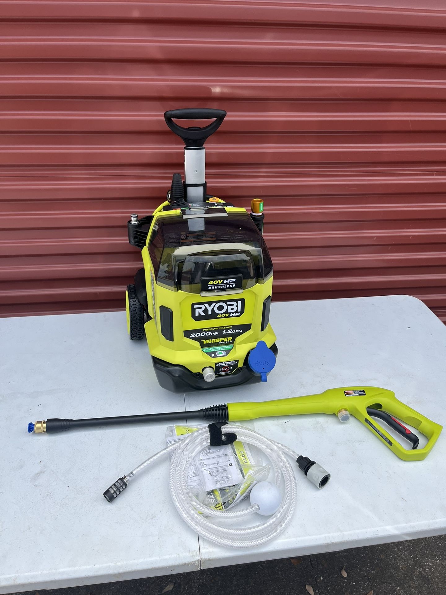 RYOBI 40V HP Brushless Whisper Series 2000 PSI 1.2 GPM Cold Water Electric Pressure Washer (Tool Only)