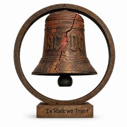 Rock Bell Sculpture – "In Rock We Trust" – 3D Printed Fan Art – 35cm Display Piece