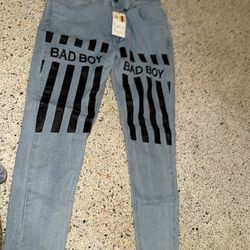 Men’s “BAD BOY” Graphic Jeans