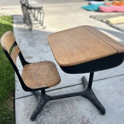 Antique desk and chair