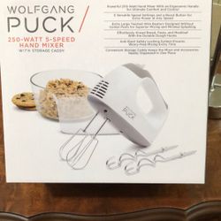 Wolfgang Puck five Speed hand Mixer New In Box 