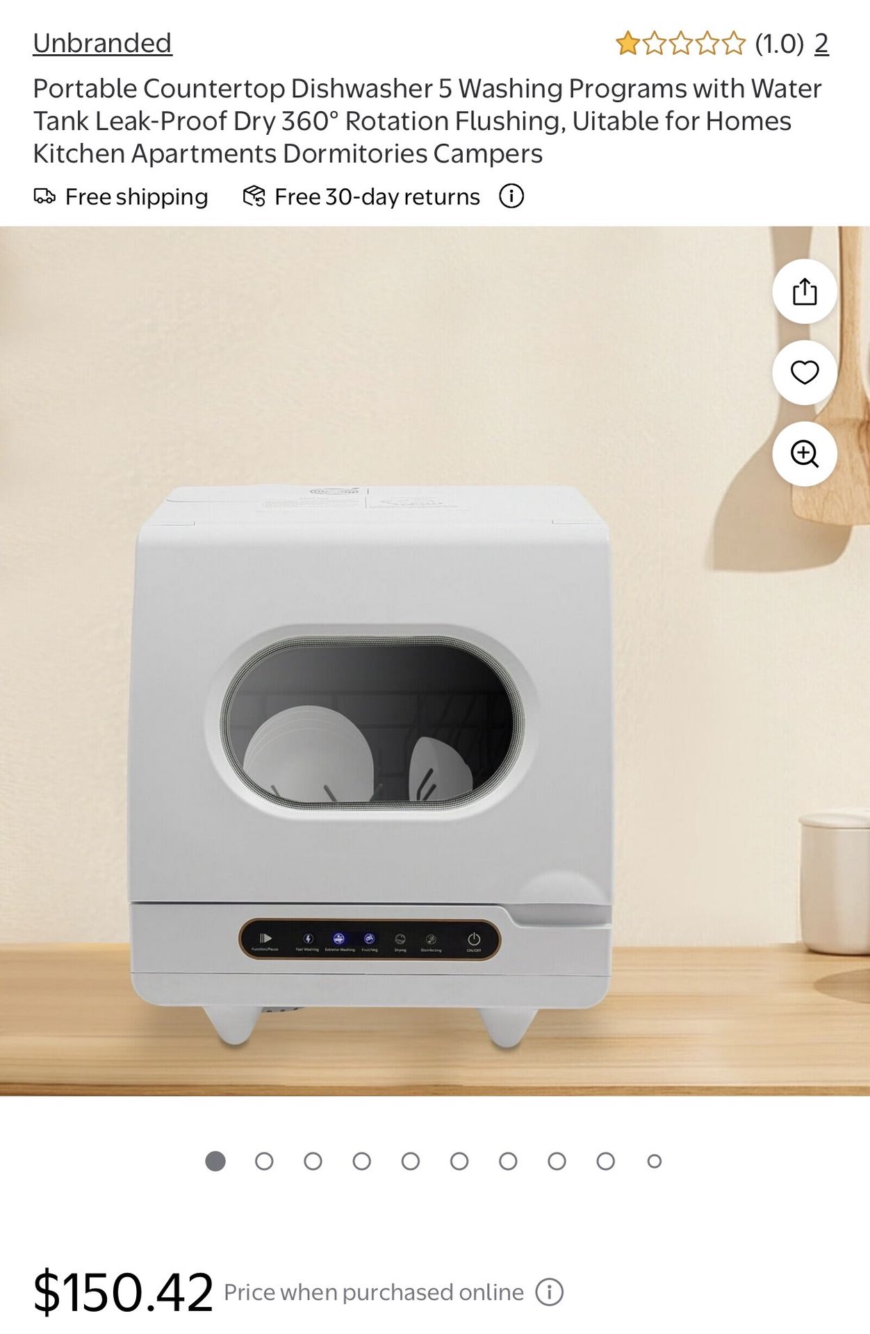 Portable countertop Dishwasher