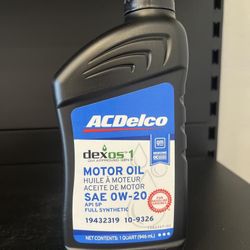 0w20 Full Synthetic Ac Delco Oil 