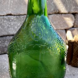 Vintage Green Glass Bottle Collection 