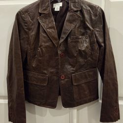 Ann Taylor Loft Women's Leather Jacket Size 4