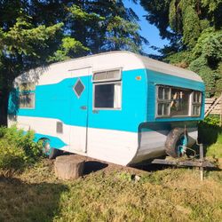 Retro Camping Trailer.