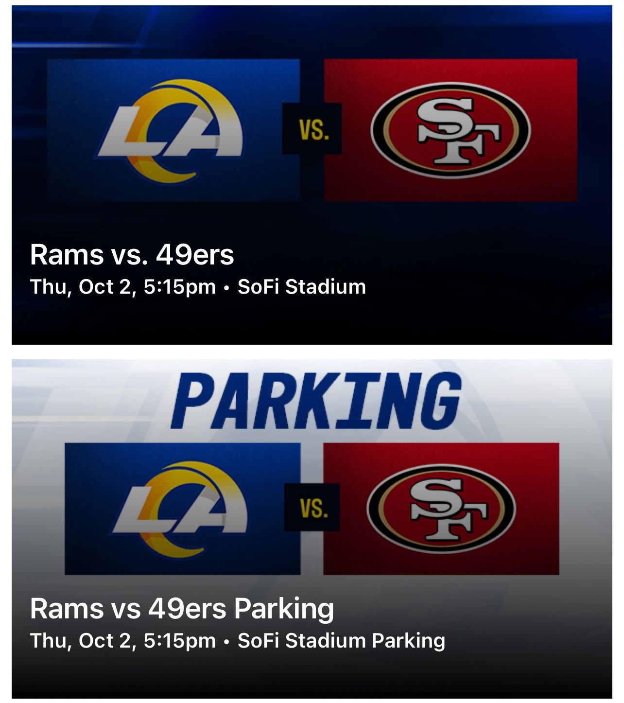 Rams vs 49ers