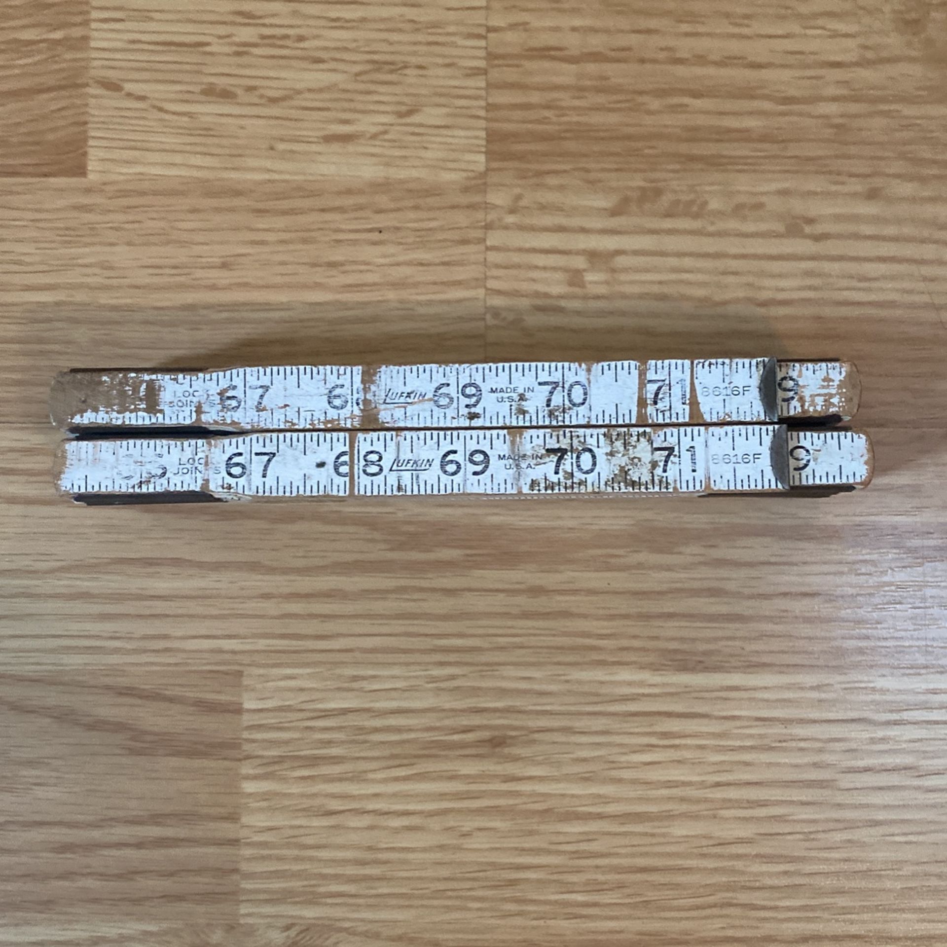 2 Vintage Lufkin 72” Folding Ruler