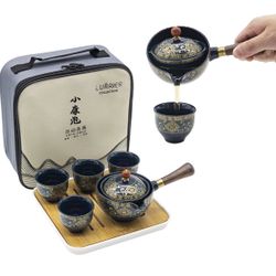 Nareky Porcelain Chinese Gongfu Tea Set, Portable, Travel and Gift Set