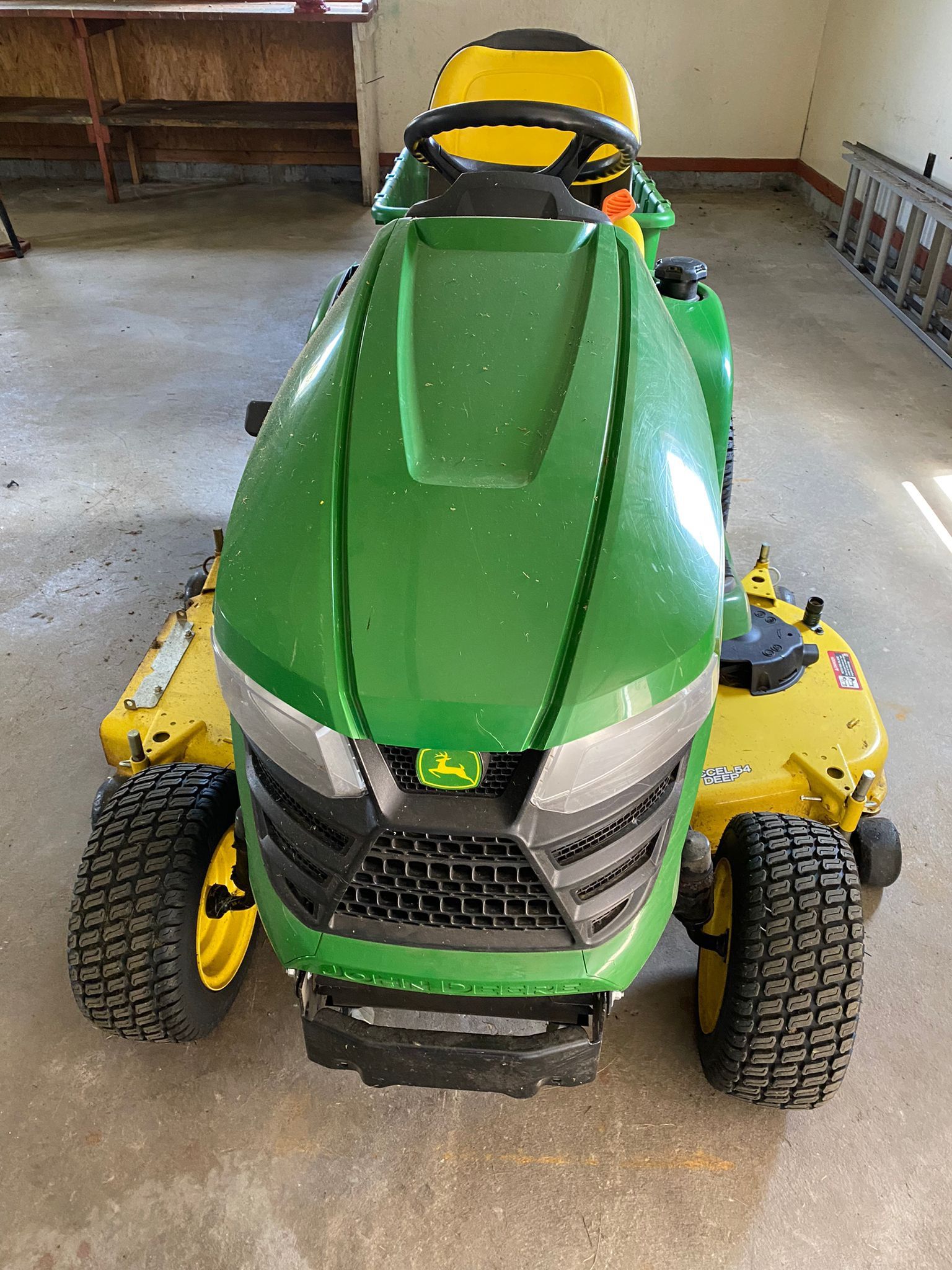 John Deer X390 54” Deck With cart
