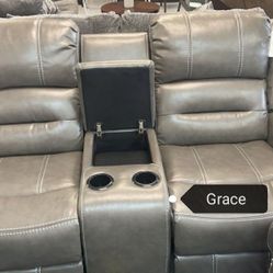 Lexington Grey Recliner Set ❗️$39 Down🌐 No checamos Crédito 💥Mismo día deliver $1949