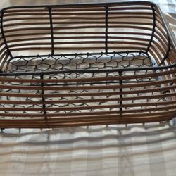 Wire And Wood Basket