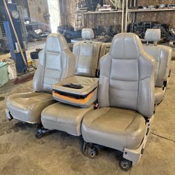 99-16 ford f250 f350 grey leather lariat seats