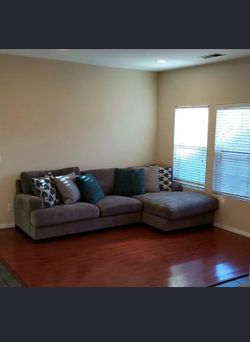 Grey sectional couch
